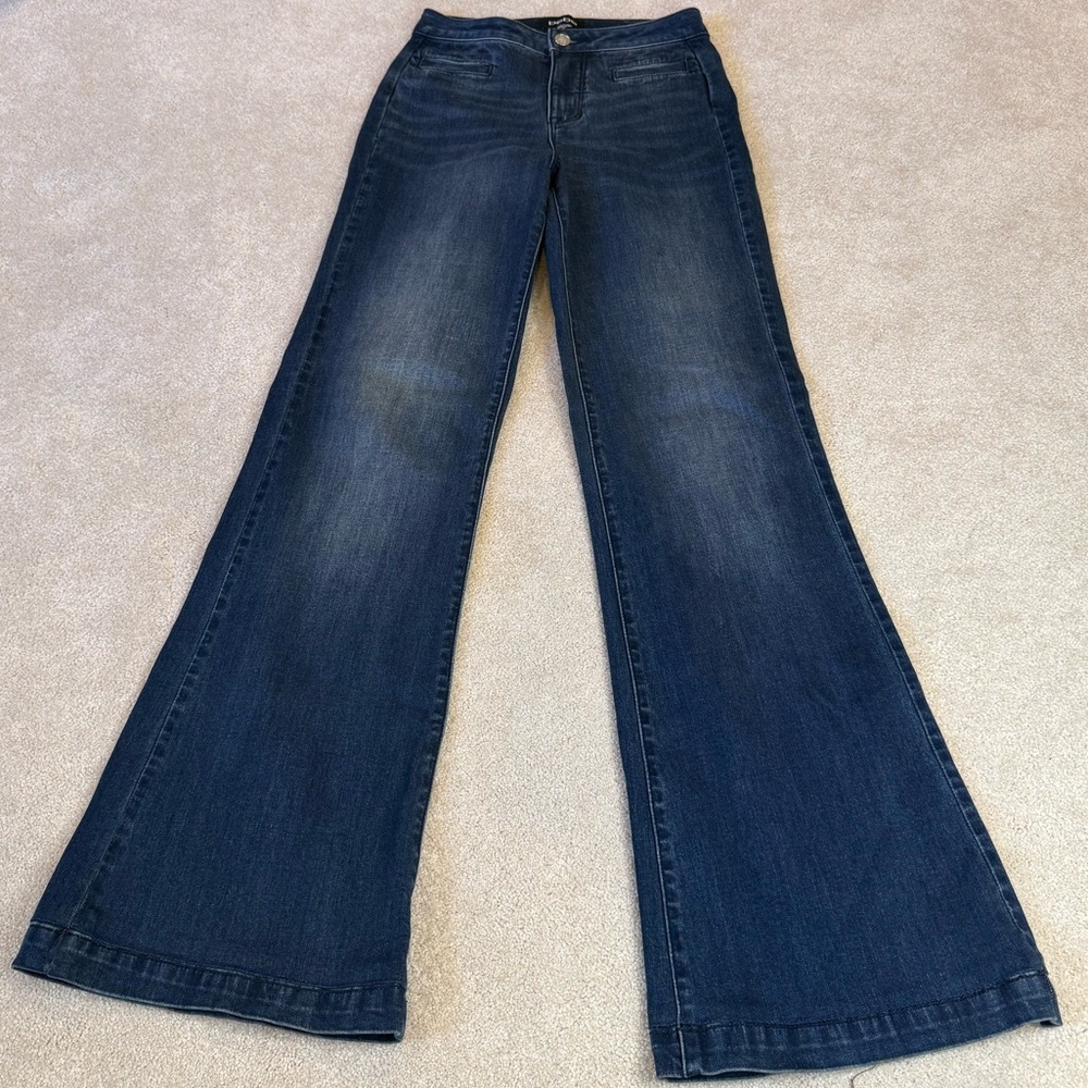 Bebe Blue Denim Flare Jeans Size 24